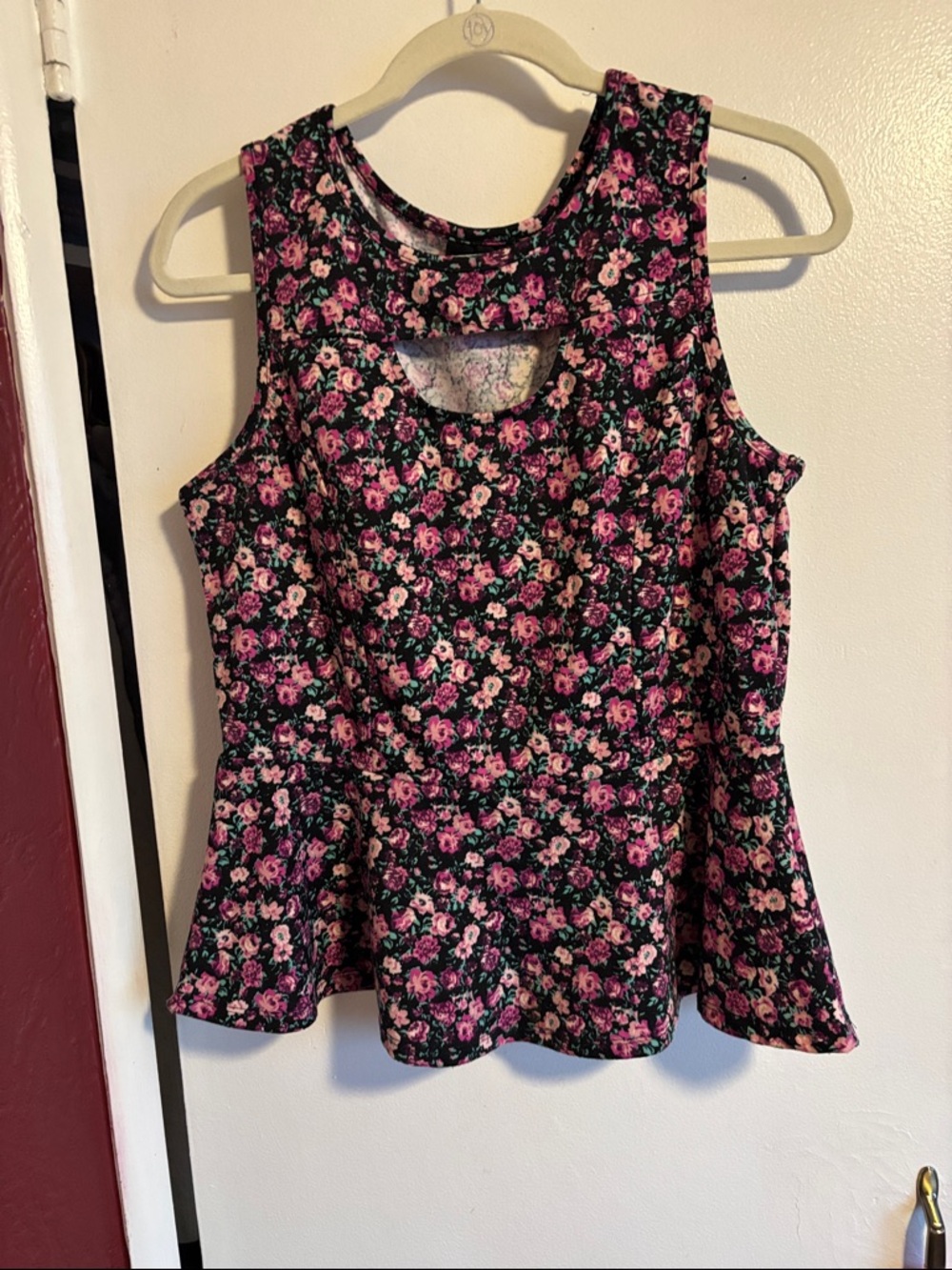Metaphor Floral Tank Top - Pink, Teal & Black